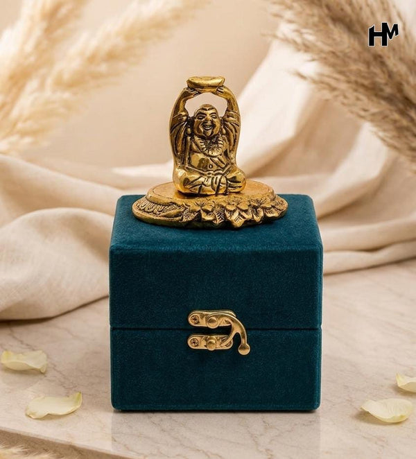 Laughing Buddha Prosperity Idol with Velvet Gift Box