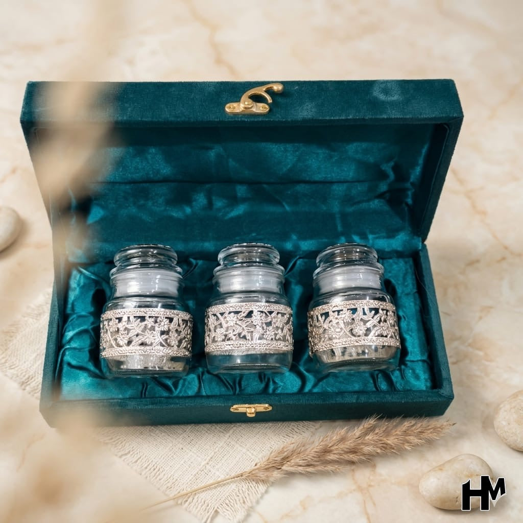 Vintage Filigree Storage Jars