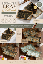 Mystic Rectangle Serving Tray Set