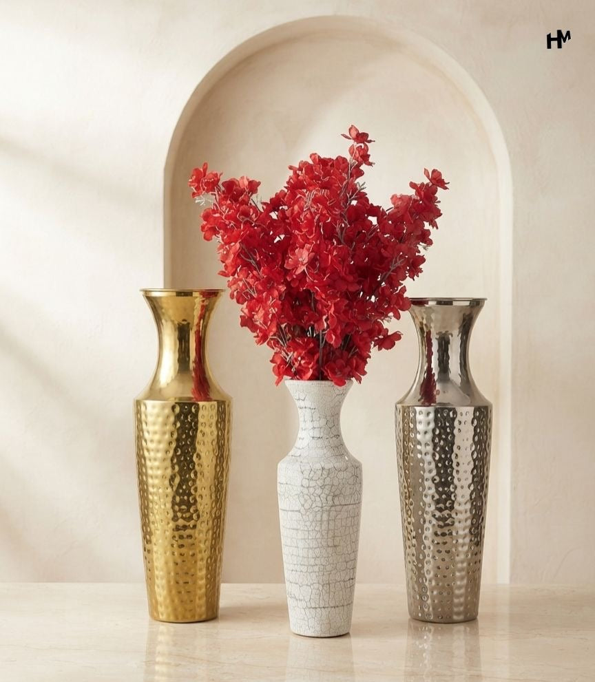 Metal Vase – 18 Inch | Decorative Floor Vase