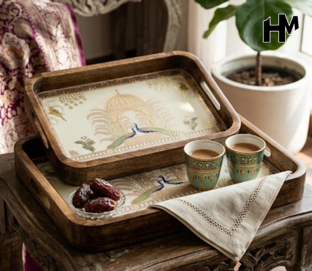 Heritage Mangowood Tray Set (Set of 2)