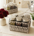German Silver Dryfruit Jar set of 6