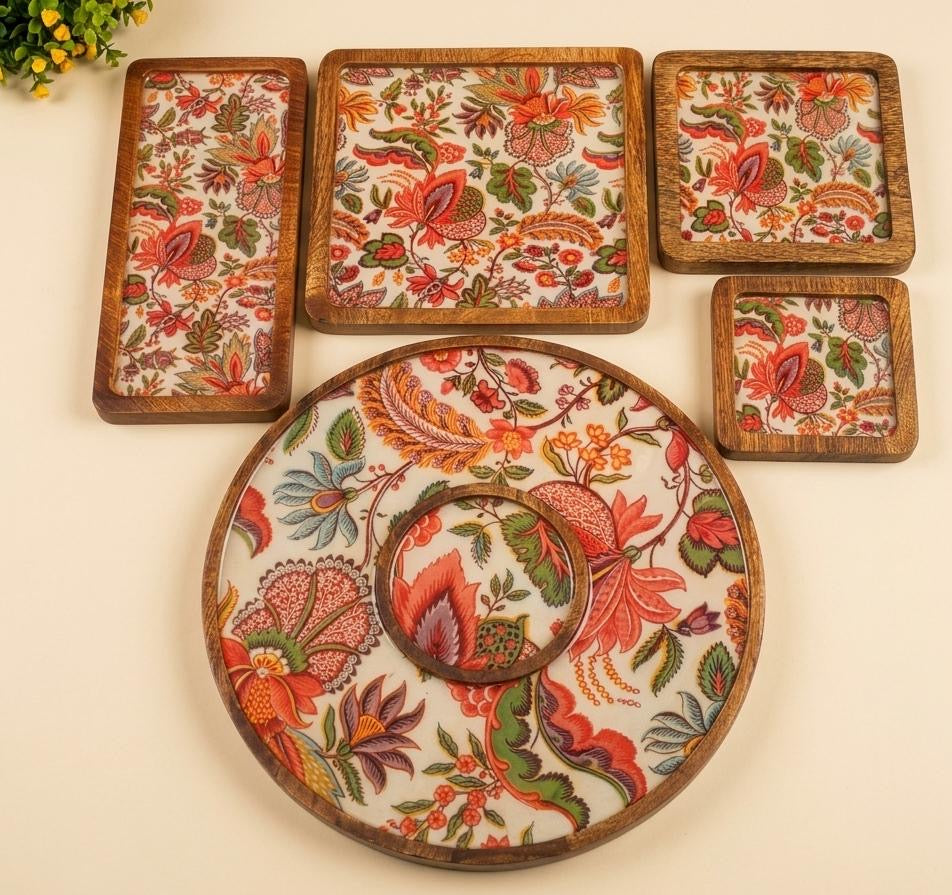 Designer Mangowood Platter Set