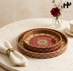 Mystic Round Serving Tray Set