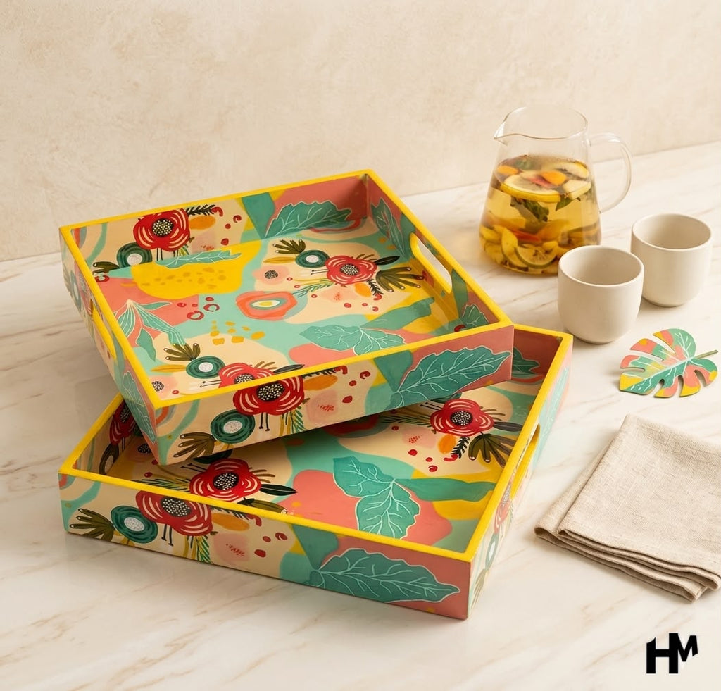 Wooden Square Tray sets