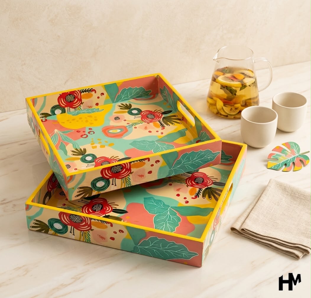 Wooden Square Tray sets