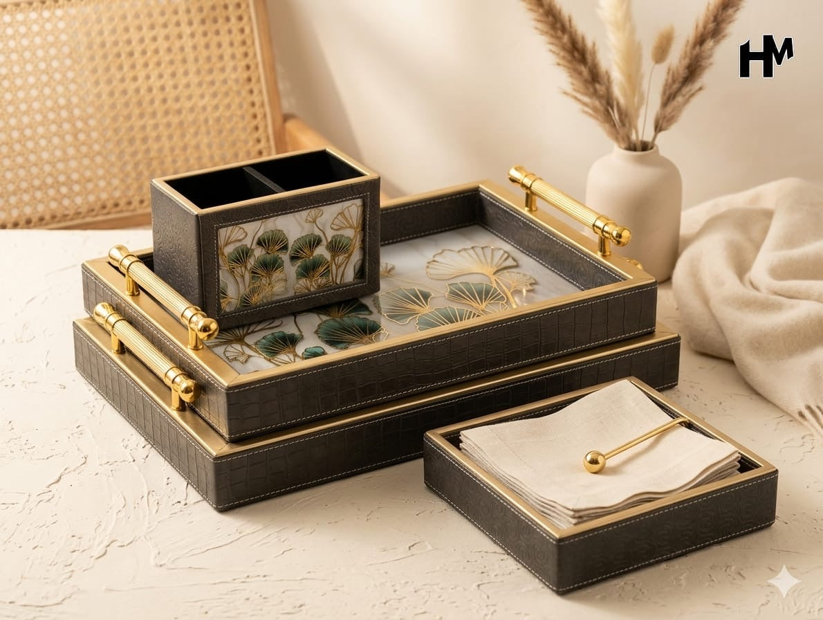 Premium Luxe Leatherite Combo Set