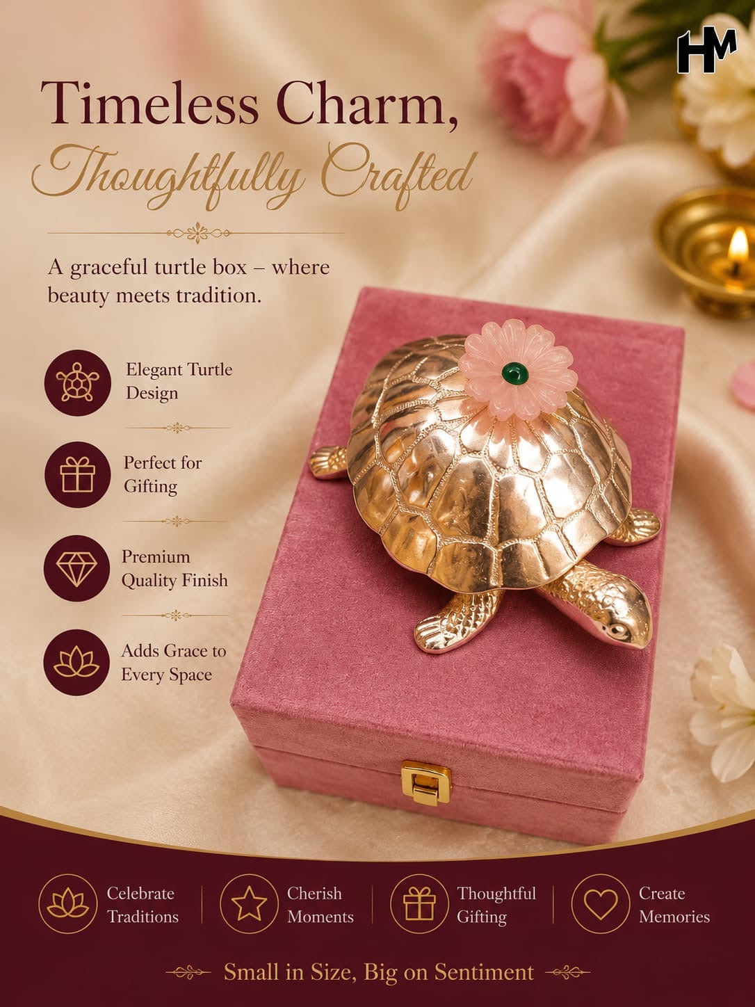 Imported Silverware Tortoise style Storage box in Velvet box