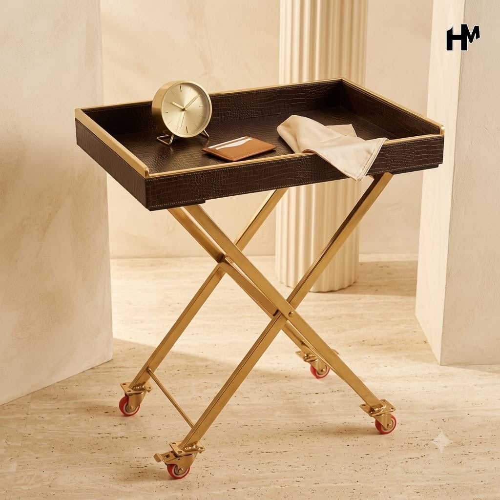 Croc Luxe Revolving Butler Tray