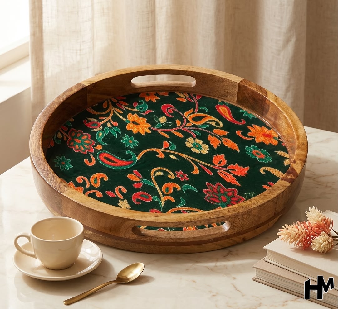 Mangowood Round Trays