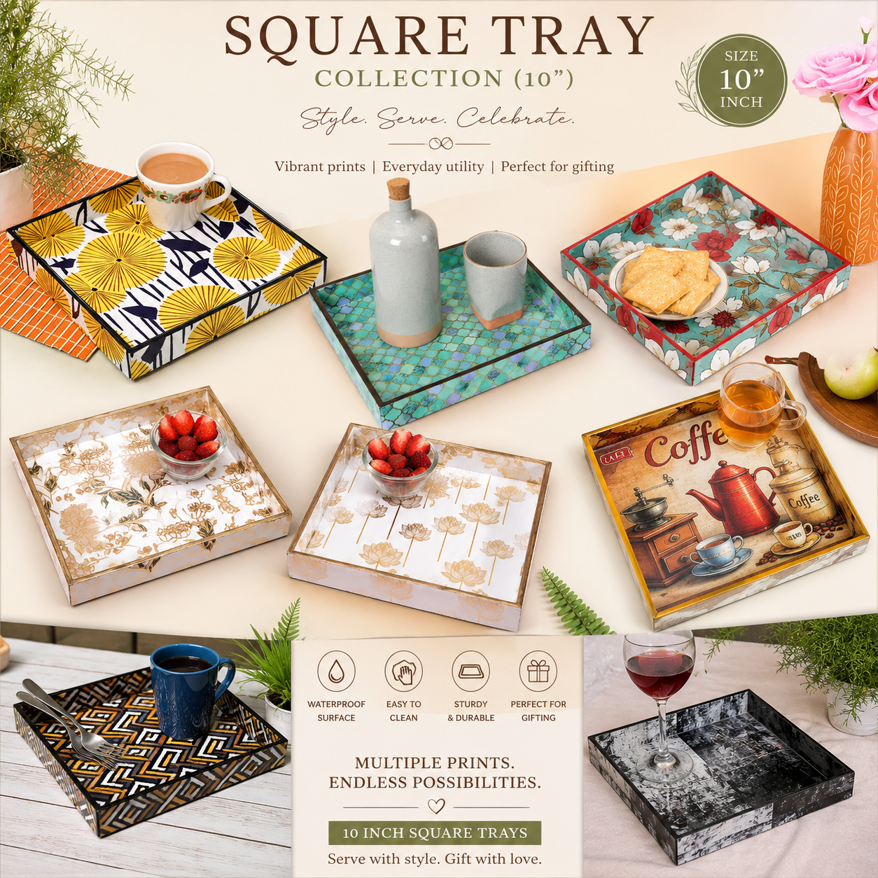 Mystic Square Serving Tray