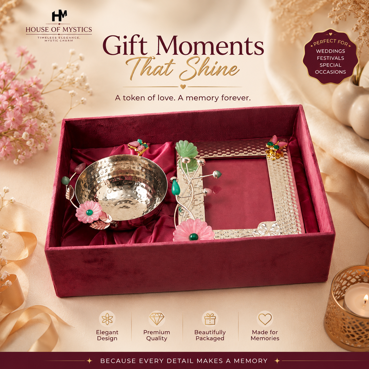 Daisy Frame & Bowl Set