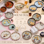 Mystic Round Serving Tray Set