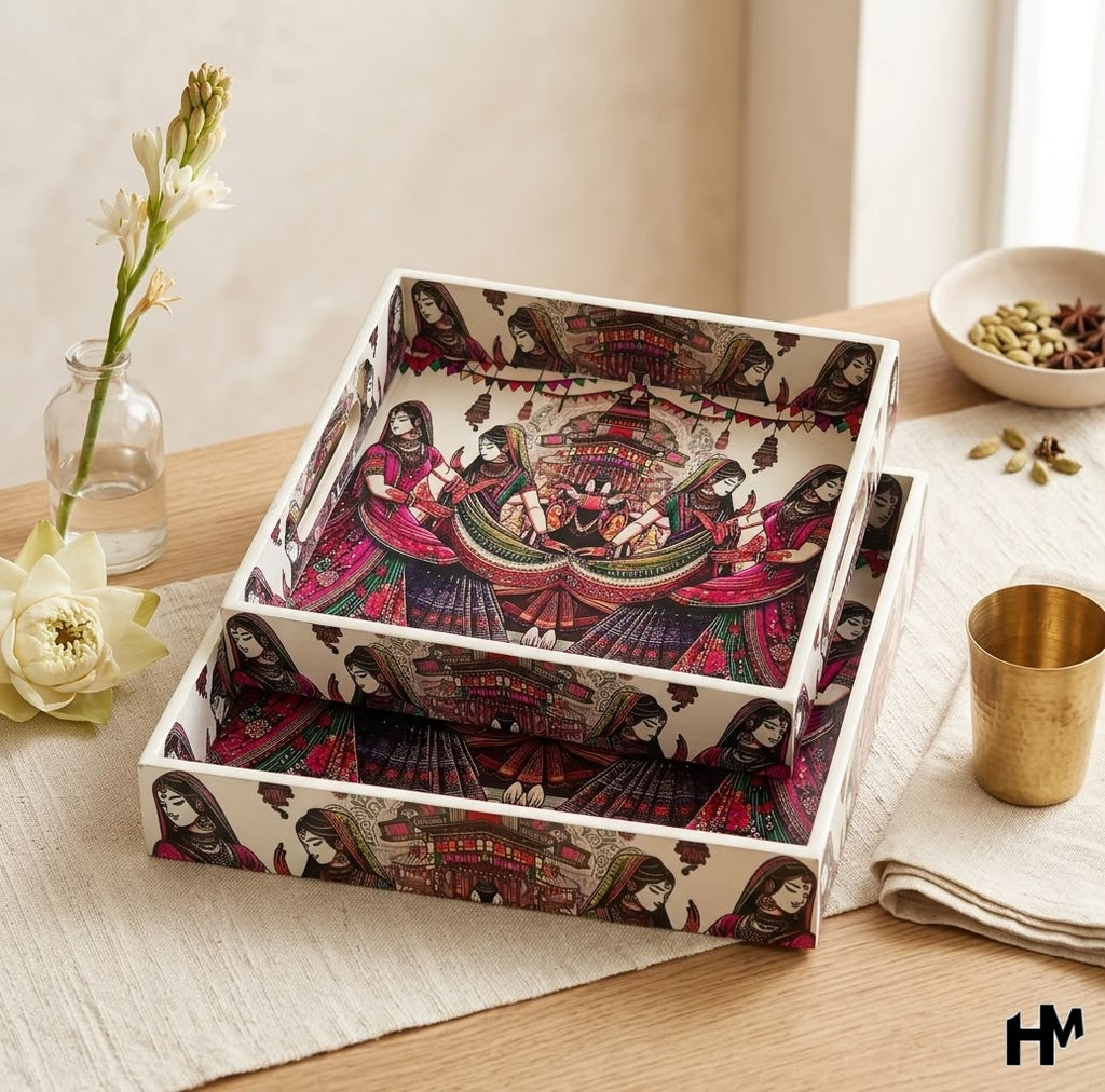 Wooden Square Tray sets