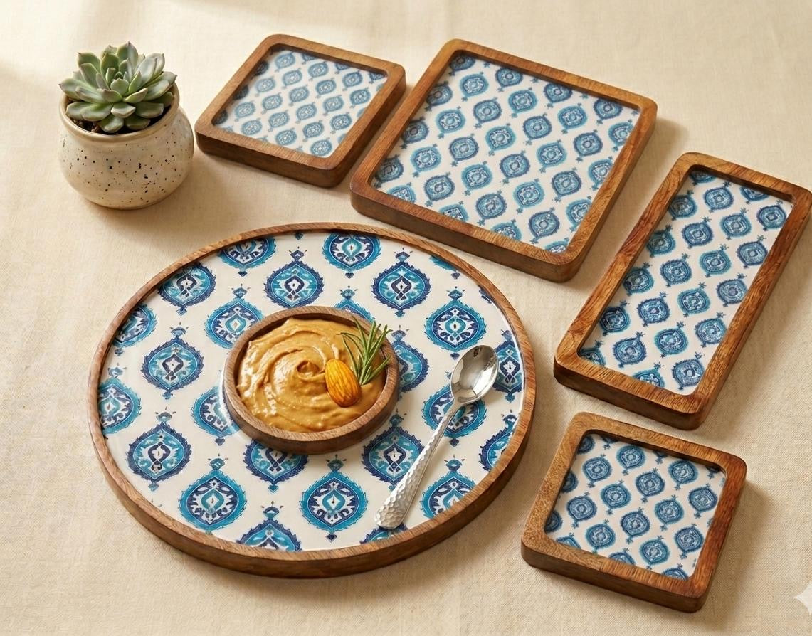 Designer Mangowood Platter Set