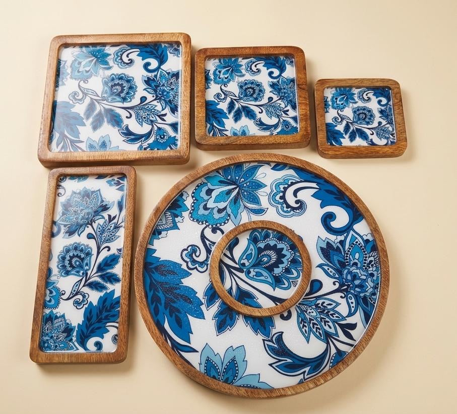 Designer Mangowood Platter Set