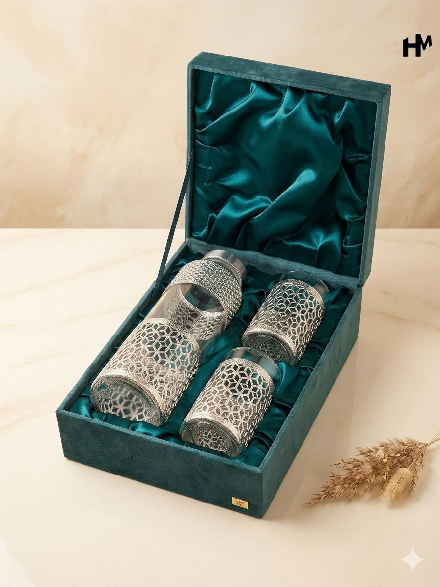 German Silver Mystic Mosaic Bottle Hamper