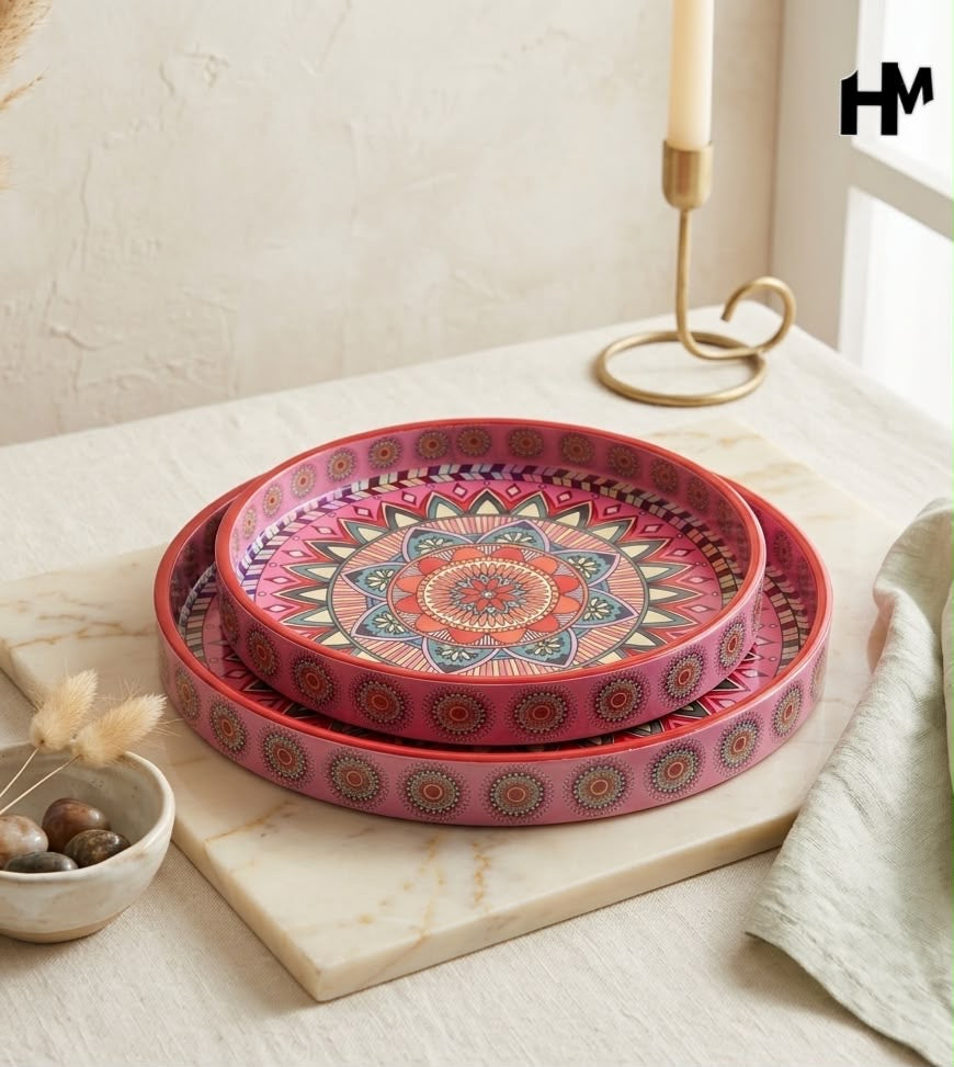 Wooden Round Tray sets