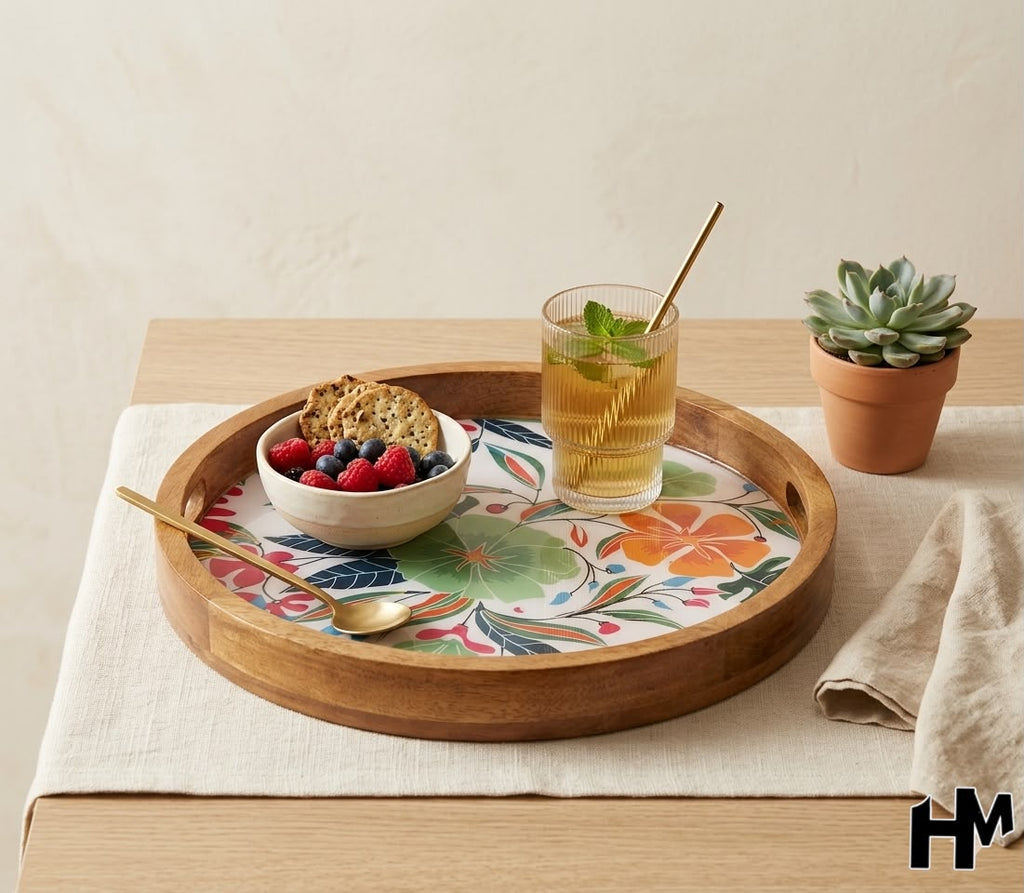 Mangowood Round Trays