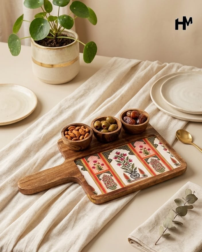 Mangowood Three Bowl Platters