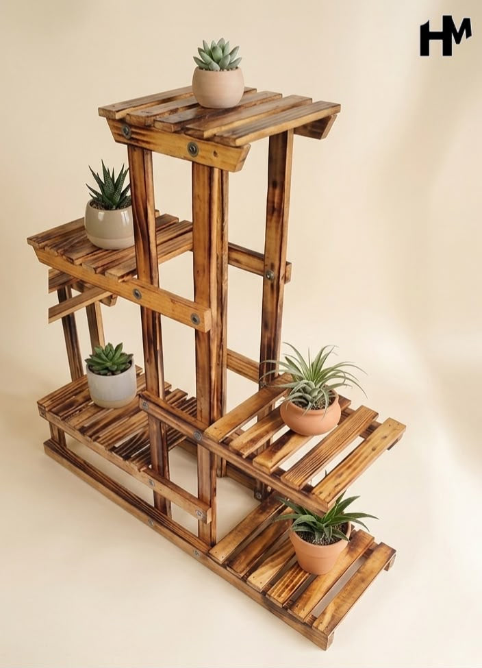 Multi-Tier Wooden Plant Stand & Display Rack