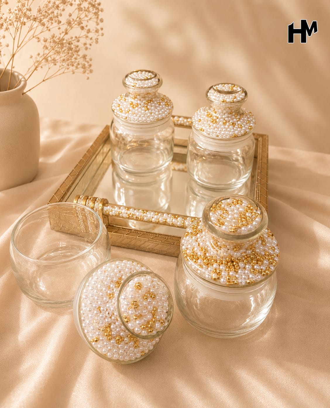 Premium Luxe Glass Jars Set