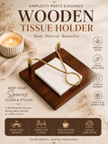 Wooden Tissue Holder – 7.5 Inch | Premium Mango Wood