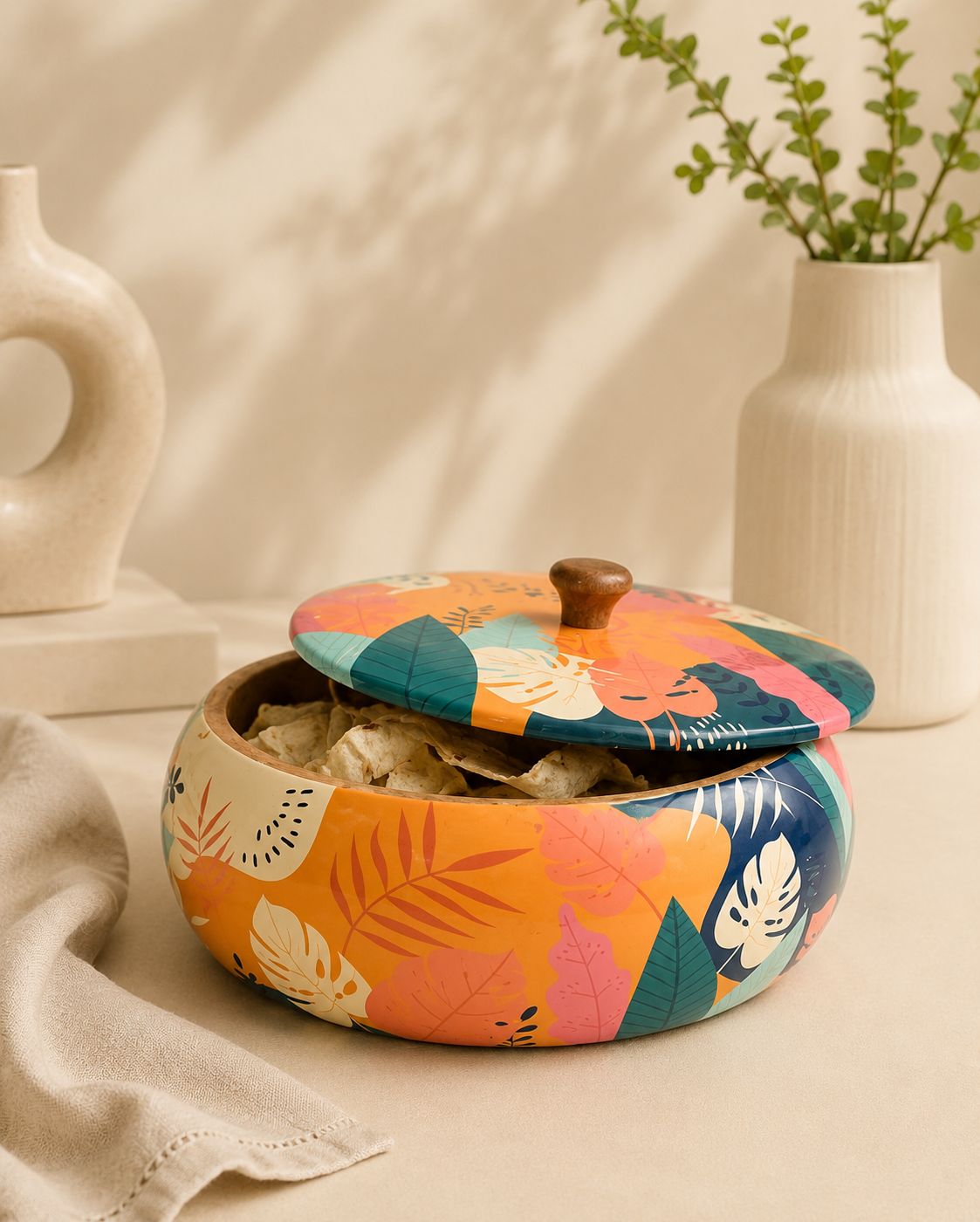Artisan Mango Wood Roti Box