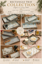 Mystic Rectangle Serving Tray Set