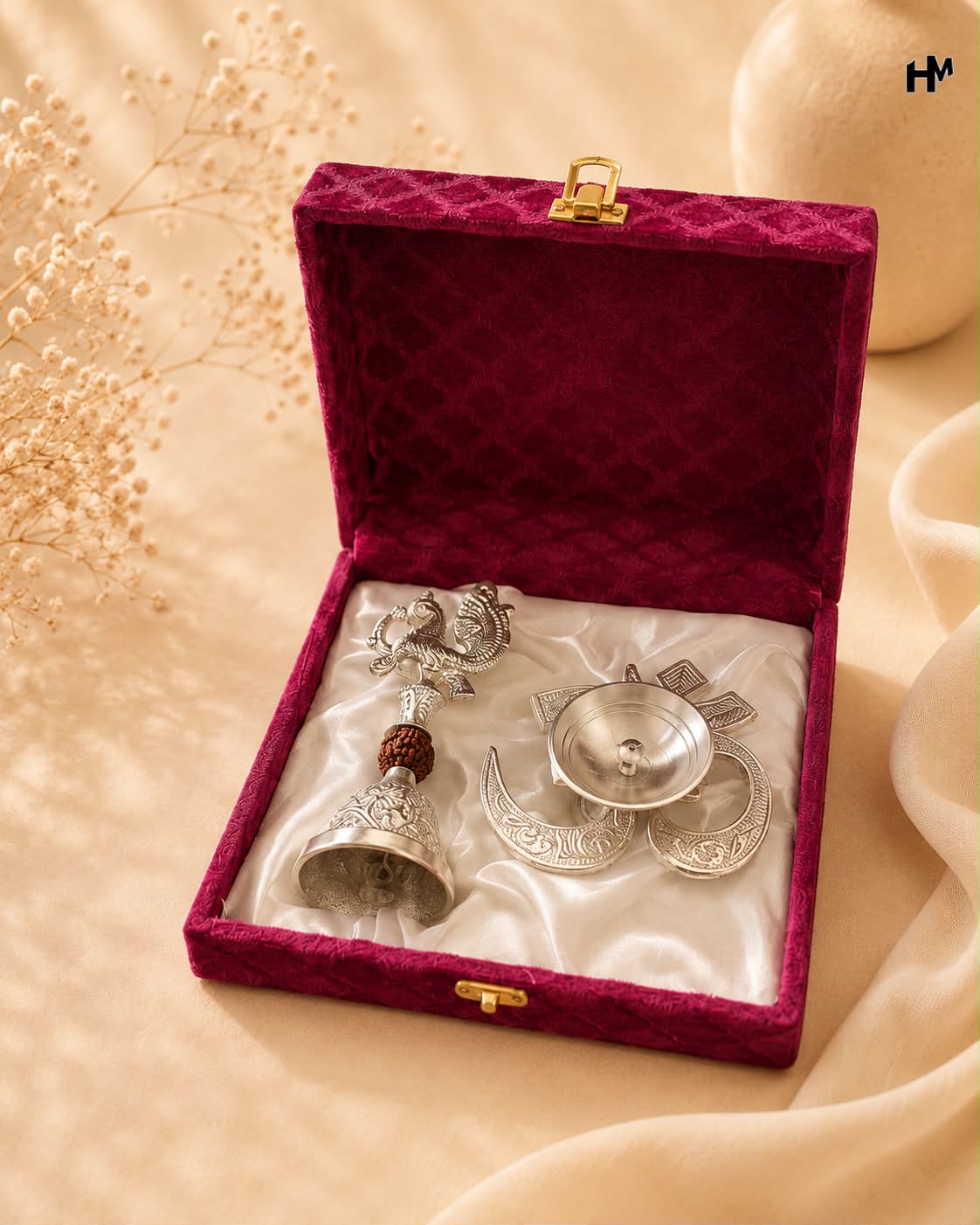 Divine Silver Pooja Gift Set