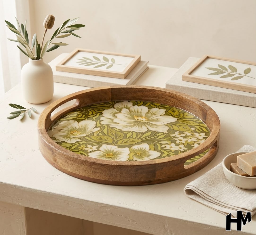 Mangowood Round Trays
