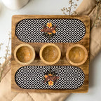 Mangowood Three bowl platters