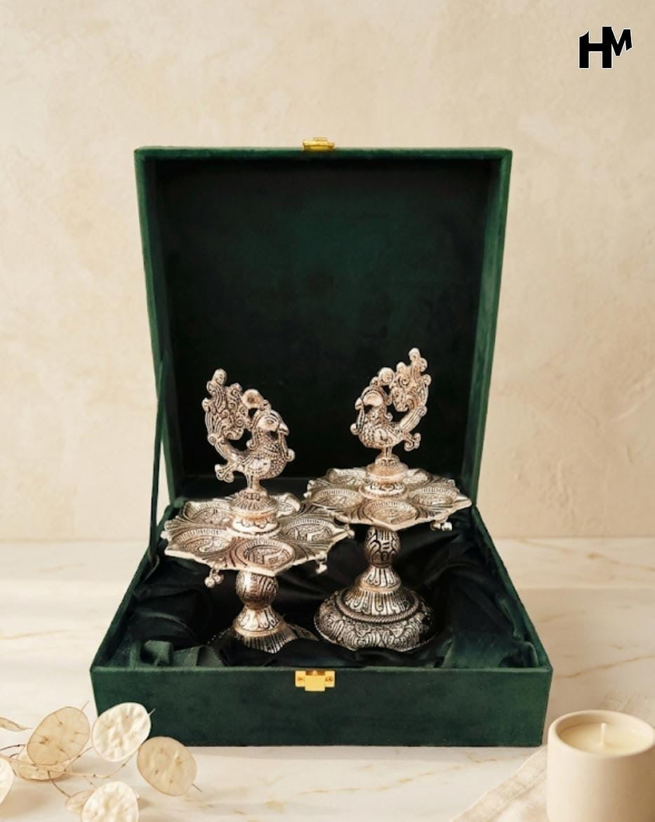 German Silver Peacock Samayi set