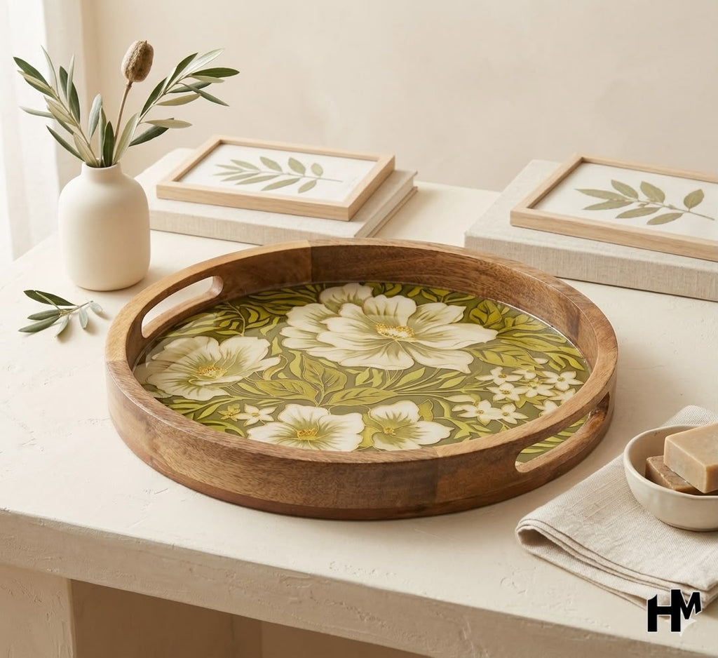 Mangowood Round Trays