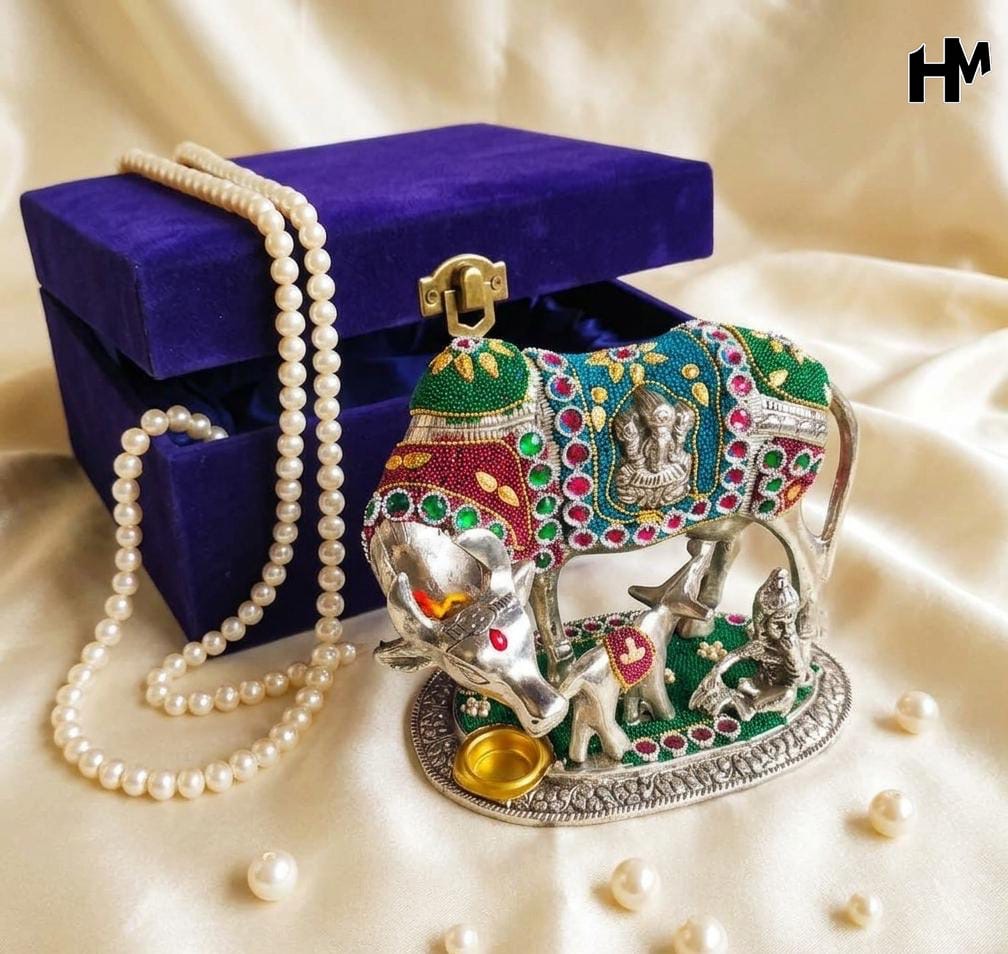 Stone Studded Cow Calf Set