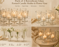 Borosilicate Footed Glass Holder - Pack of 4