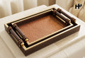 Leatherite Tray Set of 2