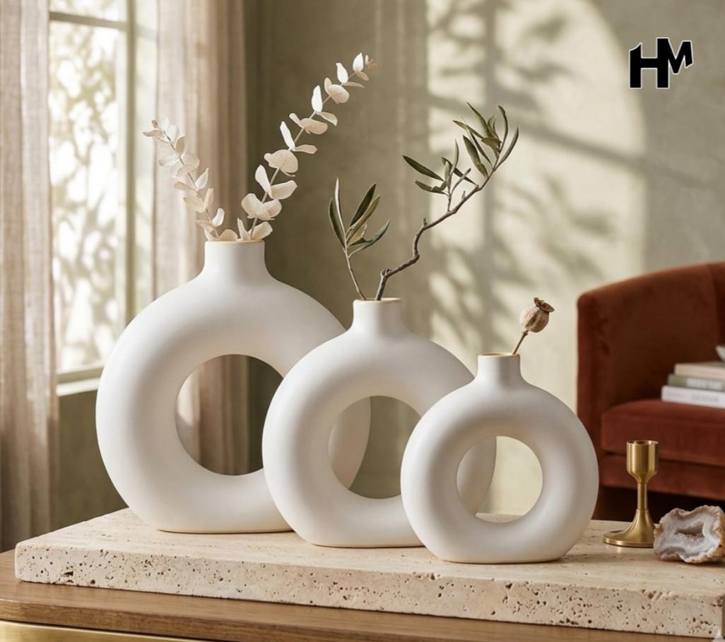 Minimal Round Vase Set