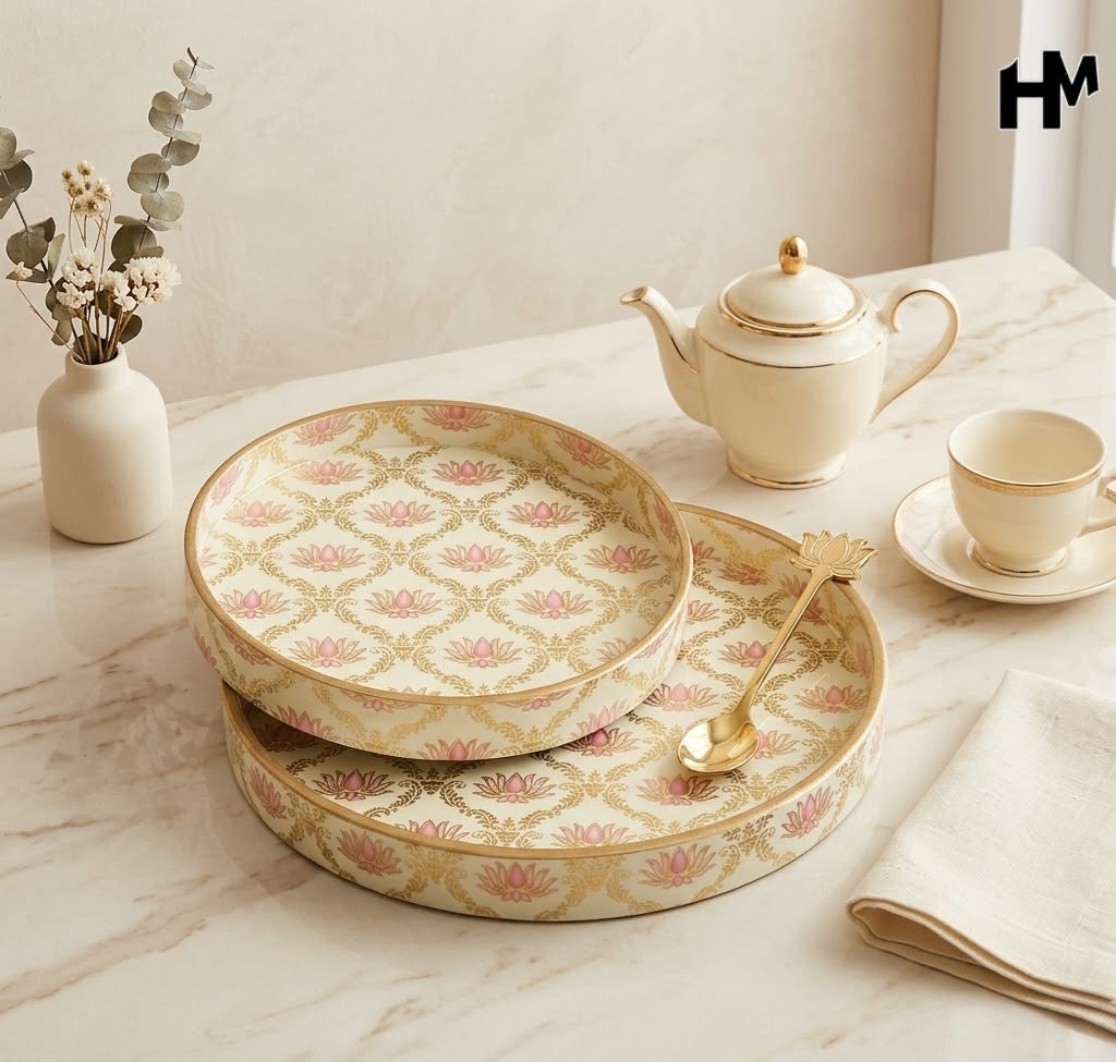 Wooden Round Tray sets