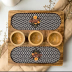 Mangowood Three bowl platters