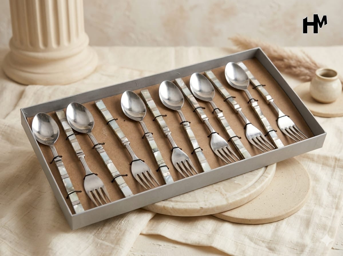 Mother of Pearl Spoon Fork Set
