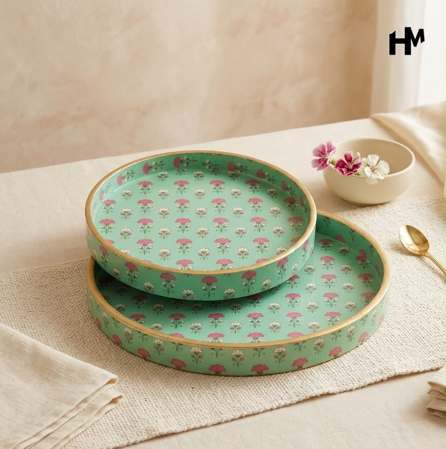 Mystic Round Serving Tray Set