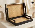 Leatherite Tray Set of 2