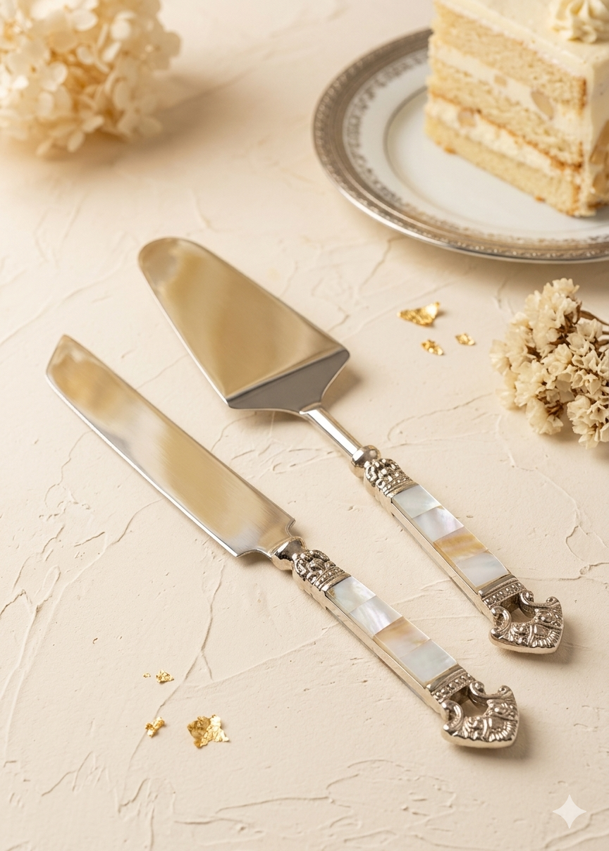Pearl Essence Cake Servers