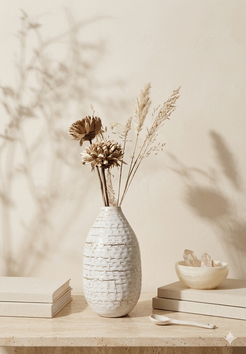 Faded White Hues Vase