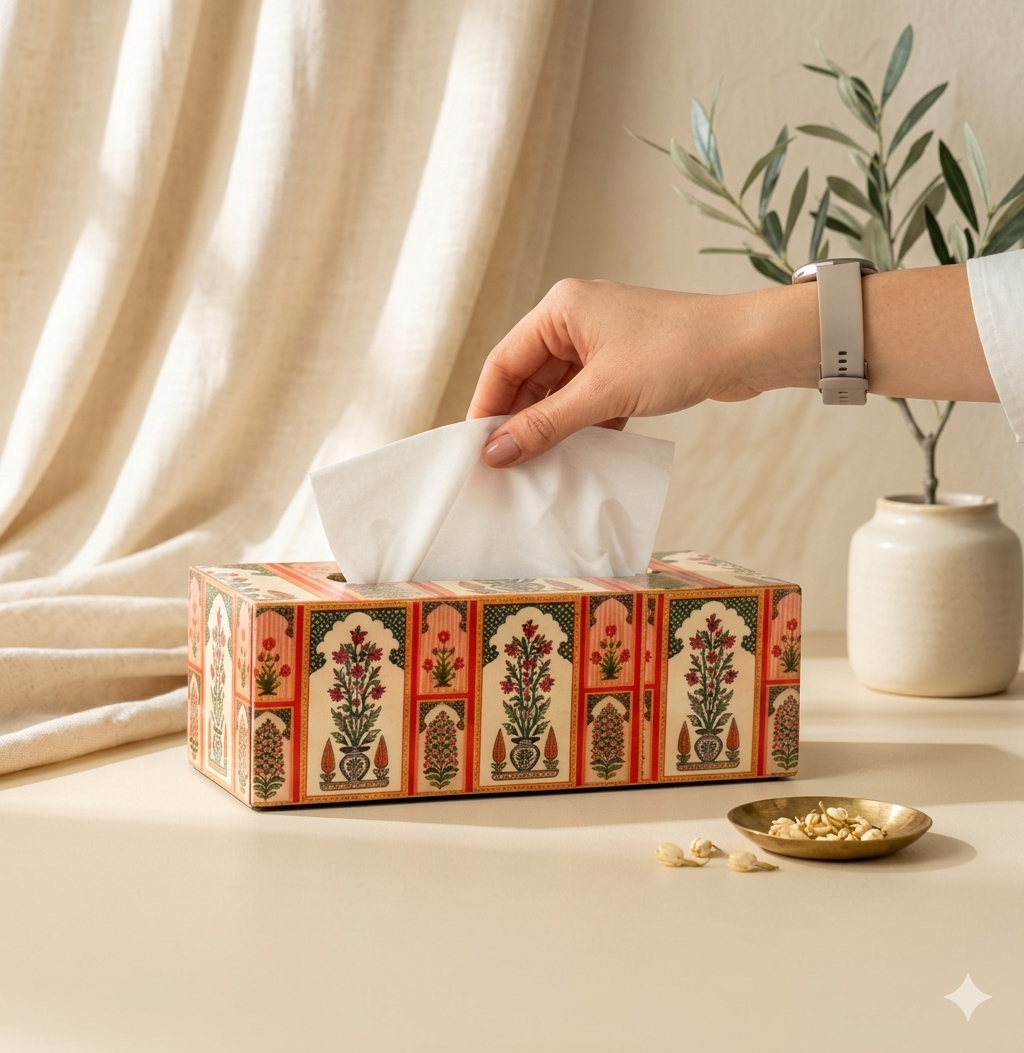 Wooden Tissue Box Holder