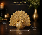German silver Peacock Candle Holder