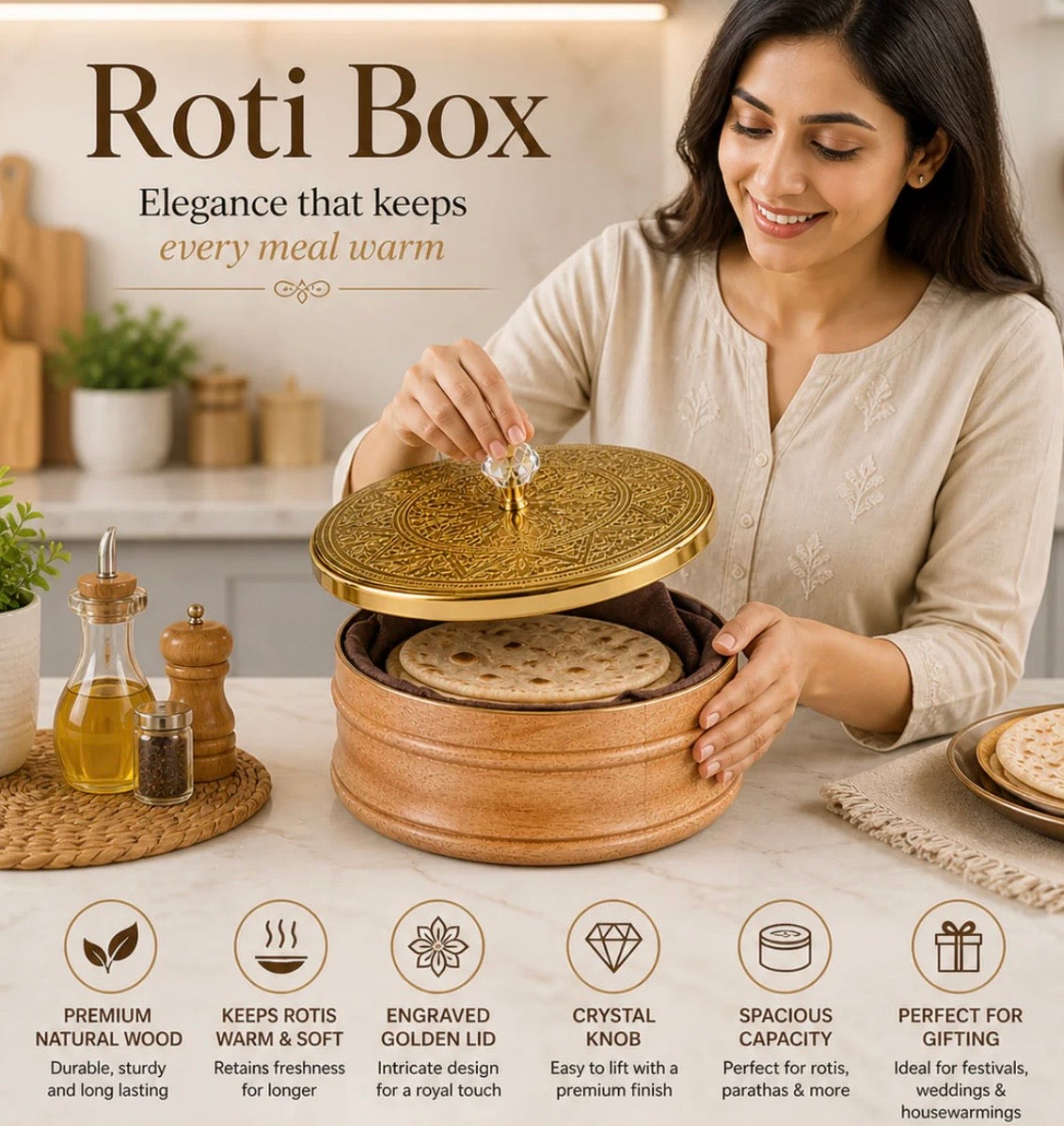 Mangowood Roti Box