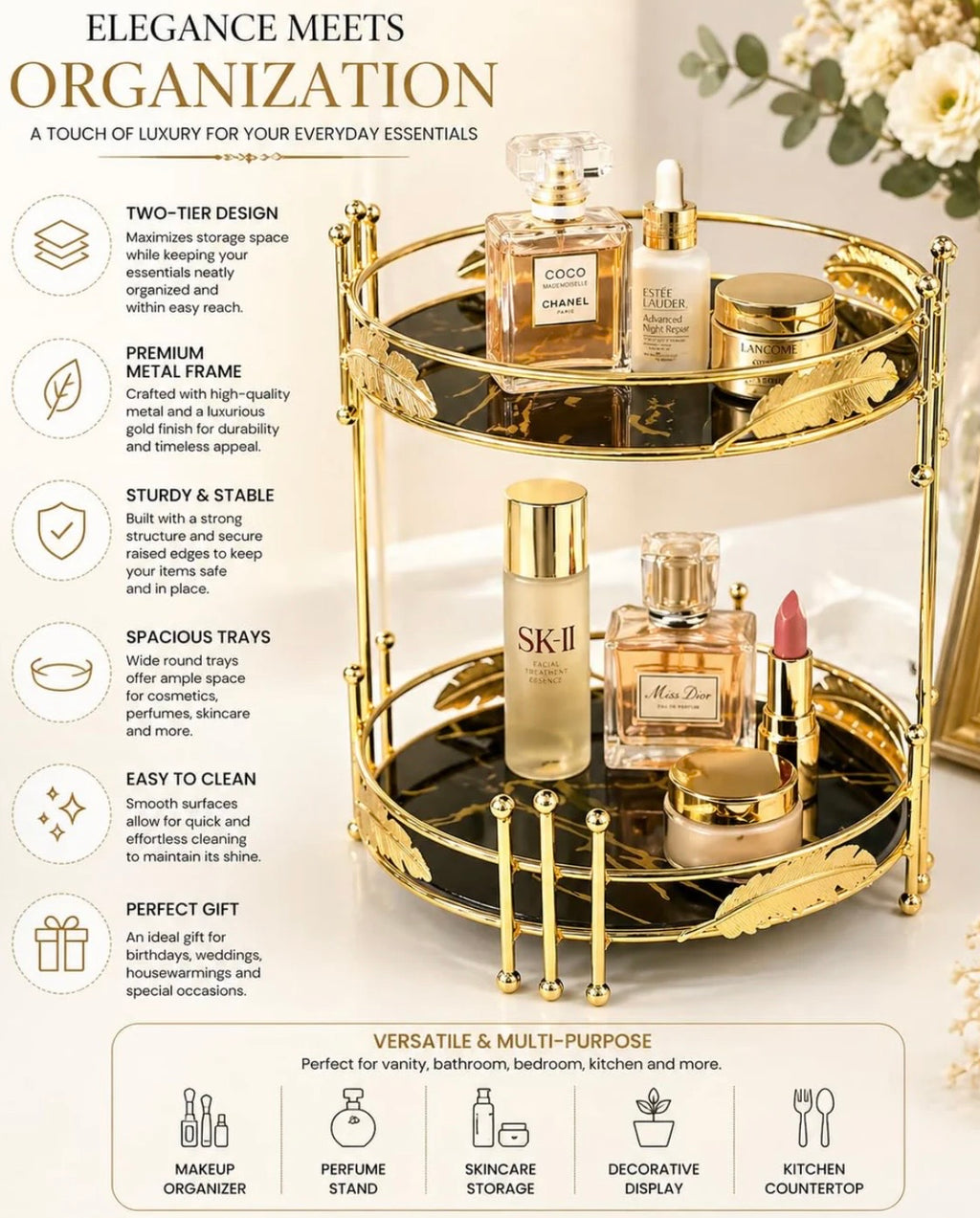 Dual Luxe Two tier Organiser