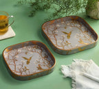 Mystic Curve Square Serving Tray Set